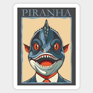 The Piranha Man Sticker